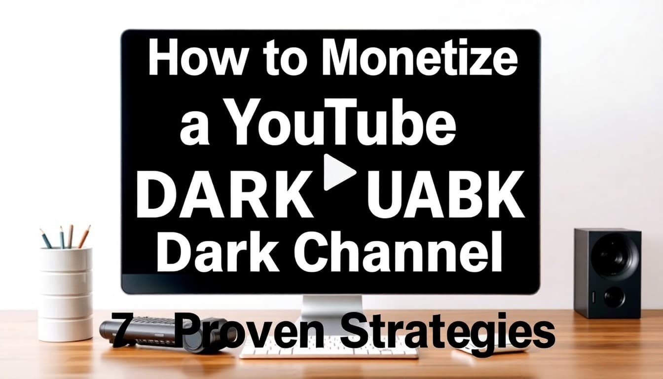 How to Monetize a YouTube Dark Channel: 7 Proven Strategies